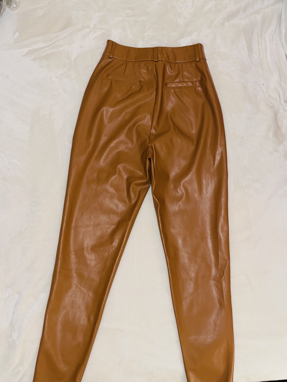 Tan Faux Leather Pants - Size Small, Windsor, Gently Used